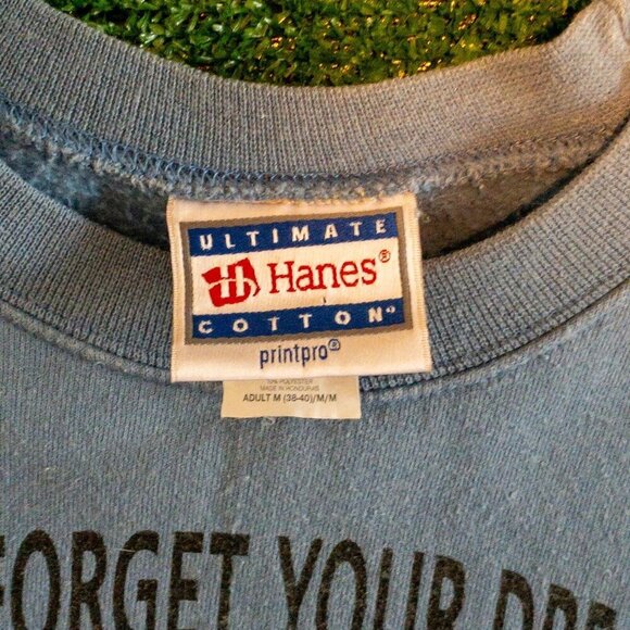 VINTAGE HANES ULTIMATE COTTON DREAMCATCHER MENS SWEATSHIRT LIGHT BLUE SIZE M. - Picture 2 of 5